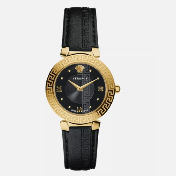 Versace Womens Black 35mm Strap Fashion Watch